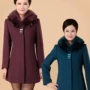 Mùa thu 2014 mùa đông mới của phụ nữ lông cổ áo trung niên và áo khoác cashmere tuổi già phiên bản Hàn Quốc của chiếc áo khoác tự trung niên đoạn ngắn - Áo Hàn Quốc áo khoác dài nam hàn quốc