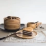 Tấm gỗ xuất khẩu Nhật Bản-phong cách vòng tấm gỗ đơn giản ăn sáng tấm dưa trái cây món ăn món ăn lạnh khách sạn bộ đồ ăn bằng gỗ khay gỗ decor