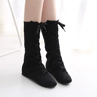 Nagato Dance Shoes для взрослых холст джазовые ботинки мягкая дна танце