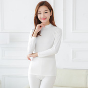 Của phụ nữ cotton nửa cao cổ áo phần mỏng Qiuyi Qiuku cơ sở cơ sở đồ lót dòng quần áo dòng quần đồ lót nhiệt phù hợp với phụ nữ