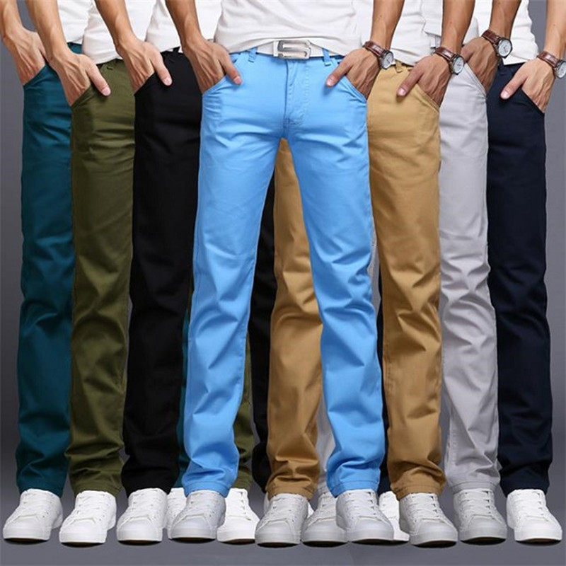 Купить Men casual pants slim khaki 