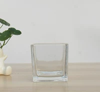Xi lanh thủy tinh vuông [xi lanh thủy tinh vuông] dụng cụ thực vật thủy canh rõ ràng chai thủy tinh để bàn bình - Vase / Bồn hoa & Kệ chậu nhựa trồng cây hình chữ nhật