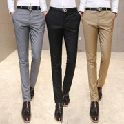 Suit quần nam mỏng kinh doanh nhỏ thẳng thẳng quần quần phù hợp với quần