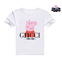 Anime xung quanh phim hoạt hình in ấn quần áo lợn Peggy T-Shirt nam ngắn tay Hàn Quốc phiên bản của thủy triều sinh viên đáy áo xã hội hình sticker dễ thương