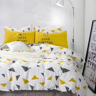 Ins cá tính của nam giới thường Bắc Âu phong cách đơn giản cotton 4 bốn bộ sọc lưới cotton giường bộ đồ giường