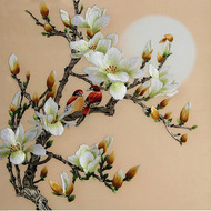 Nổi tiếng cổ thêu nghệ thuật thêu thêu diy kit người mới bắt đầu handmade sơn trang trí magnolia 35 * 35 CM tranh thêu cá chép hoa sen