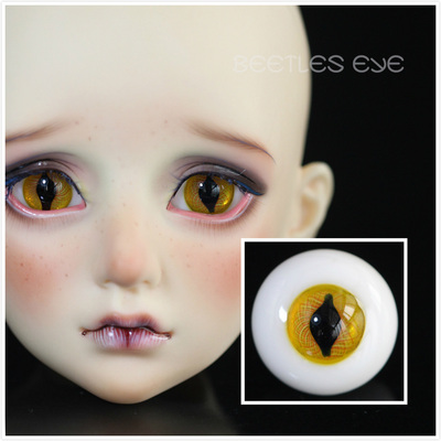 taobao agent [Beetles] BJD/SD doll handmade glass eye bead golden cat eye/animal pupil CA-03