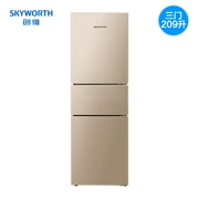 Skyworth Skyworth W209MM Tủ lạnh ba cửa Tủ lạnh đa năng làm mát bằng không khí lạnh - Tủ lạnh