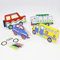 Trẻ em vẽ xe nhận thức Mẫu giáo sáng tạo nghệ thuật thủ công tự làm vật liệu làm nghệ thuật vẽ tranh màu vui nhộn đồ chơi stem