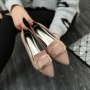 Phẳng giày đơn nữ 2018 mùa xuân mới của Hàn Quốc phiên bản thấp cắt giày thường vành đai khóa đậu Hà Lan giày phụ nữ chuyên nghiệp của giày hoang dã giày nữ hàng hiệu