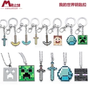 Thế giới của tôi keychain vòng cổ pha lê trò chơi xung quanh coolie sợ hãi kim cương thanh kiếm phim hoạt hình anime mặt dây chuyền nam giới và phụ nữ