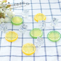 Реалистичный лимонный вспомогательный реквизит подходит для фотосессий, чашка, украшение, 2 шт