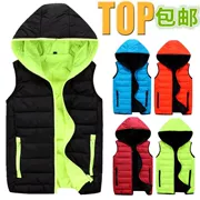 Áo vest cotton tùy chỉnh mùa đông kích thước lớn dày áo vest nam vest tình nguyện xuống áo cotton in logo