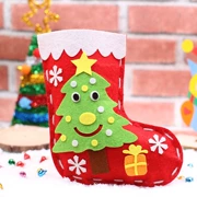 Không dệt DIY handmade sáng tạo vớ Giáng sinh Cha mẹ trẻ con câu đố thủ công dán vật liệu đẹp Santa Claus