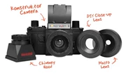 DIY lắp ráp phim SLR Lomo retro máy ảnh Konstruktor builder sáng tạo siêu phù hợp với