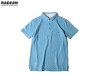 RADIUM cotton giặt Hàn Quốc màu trơn đồng nhất nam mùa xuân và mùa hè đơn giản ve áo ngắn tay áo gió trường đại học POLO - Polo áo phông kẻ ngang nam