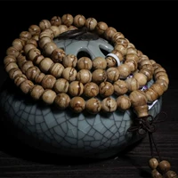 Натуральные четки из алойного дерева, четки из круглых бусин, ожерелье, браслет подходит для мужчин и женщин, 108 бусин
