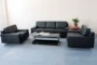 Nhà máy trực tiếp sofa văn phòng đơn giản kinh doanh khách tiếp khách sofa da ba người nội thất văn phòng - Nội thất văn phòng bàn làm việc