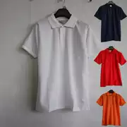 Đường bình thường 2018 Mùa Hè Người Đàn Ông Mới và Phụ Nữ T-Shirt Màu Rắn Giản Dị Hoang Dã Ngắn Tay Áo Polo Áo Thể Thao Hàng Đầu