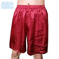 Mùa hè của Nam Giới Quần Short Lụa Boutique Lụa Đàn Hồi Năm-Mảnh Quần Phẳng Đơn Giản Màu Rắn Nhà Đồ Ngủ Giản Dị quần mặc nhà