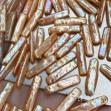 Сильный светлый серебряный синий красочный зубочистка, инопланетная серебряная серебряная жемчужная кольцо, ушной кольцо, непроцветированный дизайн ручной работы.