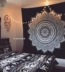 Mandala Mandala hangcloth Ấn Độ thủ công khăn trải giường khăn trải bàn màu đen và trắng hoa yoga thảm tấm thảm nhà
