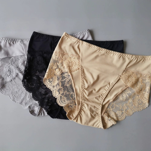 Розовое нижнее белье, шелковистые японские шелковые сексуальные дышащие штаны, средняя посадка, большой размер