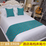 Chenille bộ đồ giường khách sạn khách sạn cao cấp thời trang khăn trải giường Châu Âu giường cờ giường đuôi pad trải giường