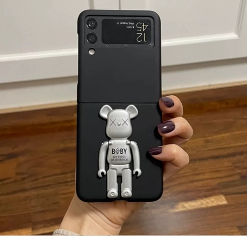 Samsung, совместимый GalaxyZFlip4, складная барсетка, чехол для телефона, GalaxyZFlip3, защитный чехол, GalaxyZFlip5, вал, простой и элегантный дизайн, защита при падении, «сделай сам»