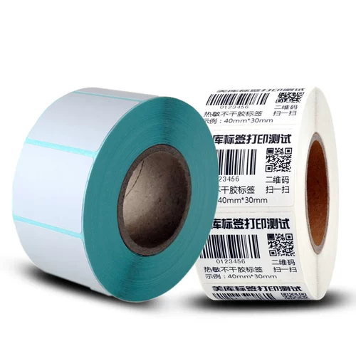 Meiku Thermal Tag Baper 40*30*800 листов электронной масштабной бумаги без сухого клейкой бумажной штрих -код под названием бумажный клей