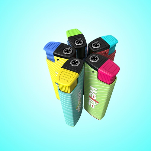 Мультяшный надувной ветрозащитный пластиковый круглосуточный магазин, одноразовая зажигалка, увеличенная толщина