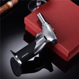 Металлическая надувная сварка, устойчивая к высокотемпературной ветрозащитной сигаре мужская сигарета, более легкая прямая прямая пистолет -газовая точка моксибибибинга