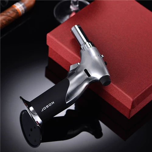 Металлическая надувная сварка, устойчивая к высокотемпературной ветрозащитной сигаре мужская сигарета, более легкая прямая прямая пистолет -газовая точка моксибибибинга