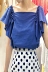 2018 mùa hè mới Hàn Quốc phiên bản của tính khí mỏng retro vuông cổ áo lá sen tay áo bông vest top ngọt ngào T-Shirt nữ