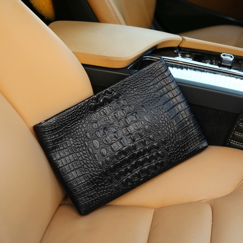 Маленькая сумка клатч, вместительная и большая сумка с петлей на руку, Гонконг, коллекция 2023, из натуральной кожи, крокодиловый принт