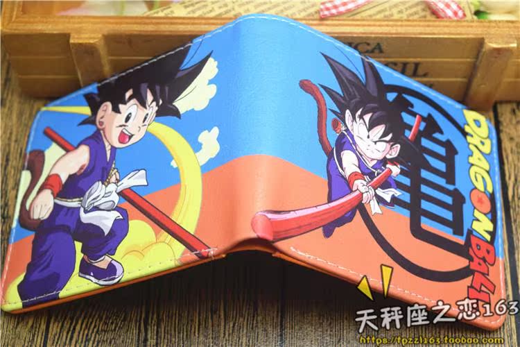 Longzhu QCartoon comic Dragon Ball DRAGONBALL Sun WuKong Saiya people PU student children wallet free shipping