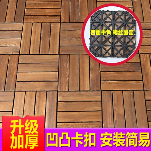 Антикоррозивный деревянный пол на открытом воздухе на открытом воздухе балконный пол проложено с вышивкой самоповреждением.