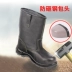 Ủng cao cổ màu đen an toàn lao động mũi thép chống đâm thủng ủng bảo hộ chịu axit và kiềm cao Giày Bảo Hộ Giày Bảo Hộ