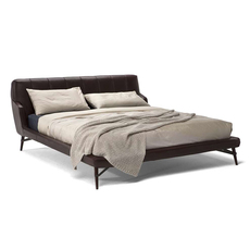 кожаная кровать 意大利进口natuzzi纳图兹svevo系列主卧双人床皮艺现代简约家具床 OTHER