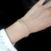 Nhỏ sheer S925 sterling bạc thủ công vòng tay bạc đính hạt nữ bạn gái chị đơn giản tặng sinh nhật sinh viên vòng đeo tay nam Vòng đeo tay Clasp