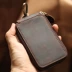 Da handmade xe chìa khóa túi nhỏ mini đa chức năng đơn giản Da retro xe chìa khóa lưu trữ túi phổ - Trường hợp chính móc khóa ví tiền Trường hợp chính