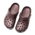 Mùa Hè Mới Croc Giày Xăng Đan Nữ Trắng Y Tá Giày 40 Size Lớn Bao Đầu Dép Đi Biển 41-42-43 Kích Cỡ giày quai hậu nữ đep quai ngang 