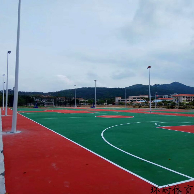 武汉汉阳塑胶地板专用学校篮球场网球场羽毛球运动丙烯酸球场材料