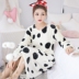 Flannel nightdress nữ dễ thương dài san hô nhung đồ ngủ phụ nữ mùa thu và mùa đông dày ấm công chúa dịch vụ nhà kích thước lớn váy ngủ Đêm đầm