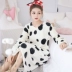 Flannel nightdress nữ dễ thương dài san hô nhung đồ ngủ phụ nữ mùa thu và mùa đông dày ấm công chúa dịch vụ nhà kích thước lớn