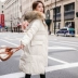 Áo chống mùa mới 2019 áo khoác nữ dài phần phiên bản Hàn Quốc của cổ áo lông lớn Slim dày đến đầu gối eo lỏng lẻo - Xuống áo khoác