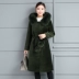 Fur coat nữ phần dài chống mùa đặc biệt cung cấp 2018 mùa đông mới cừu cắt coat nữ fox fur collar trùm đầu Faux Fur