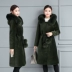 Fur coat nữ phần dài chống mùa đặc biệt cung cấp 2018 mùa đông mới cừu cắt coat nữ fox fur collar trùm đầu áo dạ lông thỏ Faux Fur