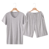 Тонкий комплект подходит для мужчин и женщин с круглым воротником, пижама, штаны, V-образный вырез, оверсайз, большой размер