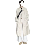 Осенний белый плащ, куртка, длинное пальто, коллекция 2023, подходит для подростков, средней длины